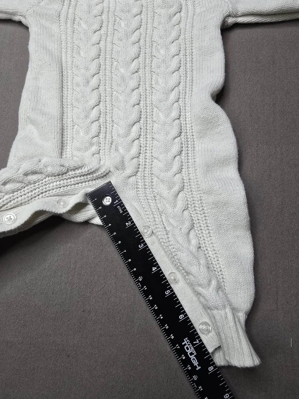 Ciraf Baby Cable Knit Romper White 100% Cotton Size 62 (2-4M) One Piece